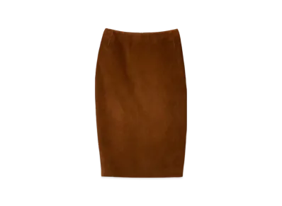 MIU MIU Women's Suede Skirt "Hazelnut"
