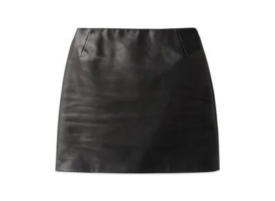 MIU MIU Women's Leather Mini Skirt "Black"