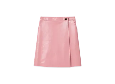 MIUMIU Women's Naplak Wraparound Skirt "Pink"