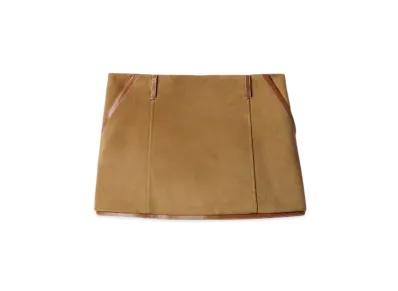 MIUMIU Women's Suede Skirt "Light Brown"
