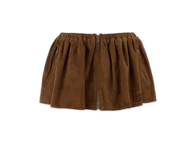 MIU MIU Women's Suede Mini Skirt "Camel"