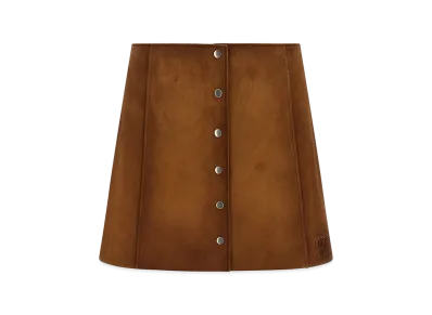 MIU MIU Women's Suede Skirt "Brown"