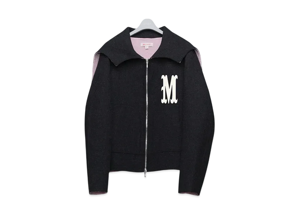 MASU Bat Collar Zip-Up Jacket "Black" MPFW-BL0124