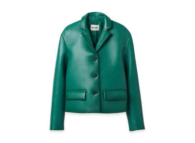 MIU MIU Women's Nappa Leather Jacket "Absinthe"