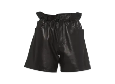 MIU MIU Women's Nappa Leather Shorts "Black"