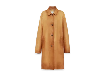 MIU MIU Women's Nappa Leather Coat "Honey"
