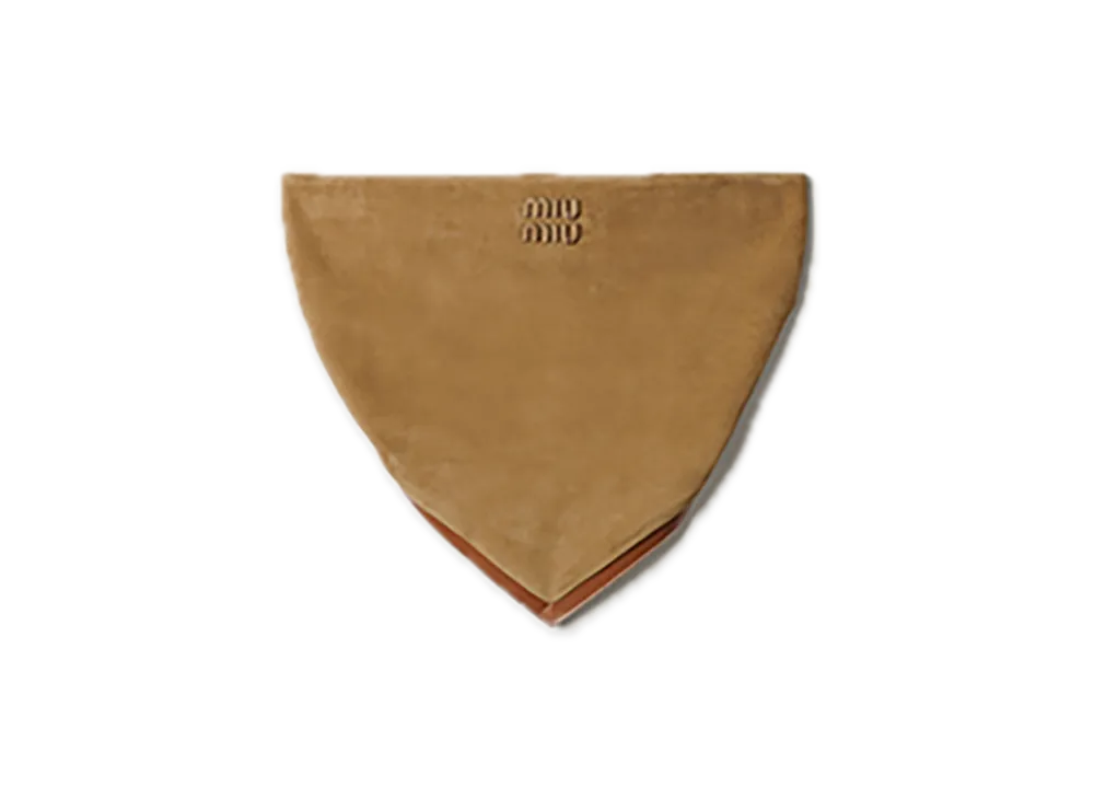MIU MIU Suede Bandana Top "Light Brown"