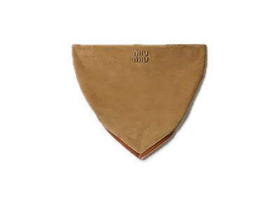 MIU MIU Suede Bandana Top "Light Brown"