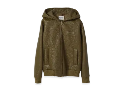 MIU MIU Women's Nappa Leather Jacket "Military Green"