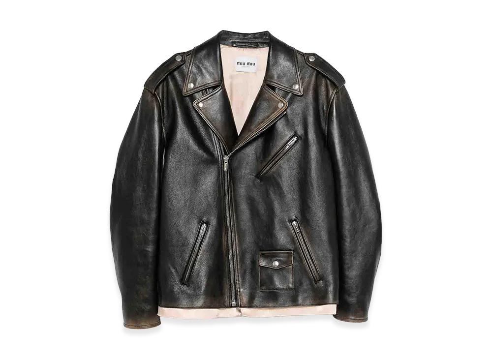 MIU MIU Women's Leather Jacket "Black"
