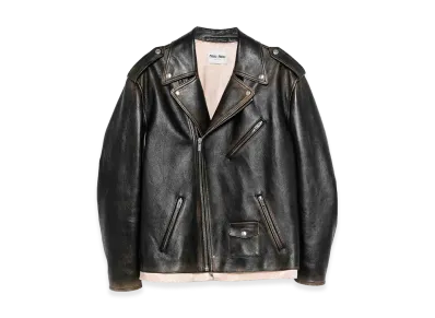 MIU MIU Women's Leather Jacket "Black"