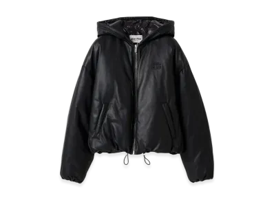 MIU MIU Nappa Leather Padded Jacket "Black"