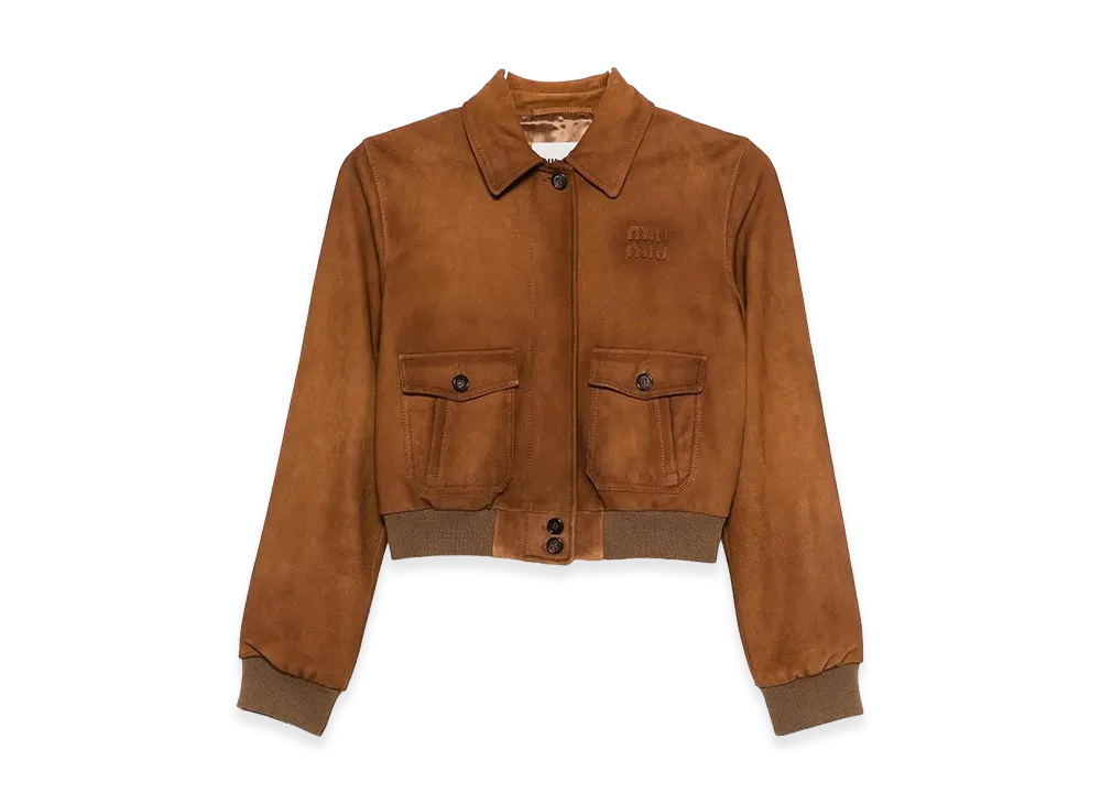 MIU MIU Women's Leather Jacket "Camel"