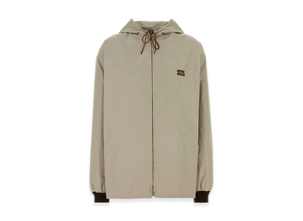 MIU MIU Women's Lightweight Cotton Panama Jacket "Beige"