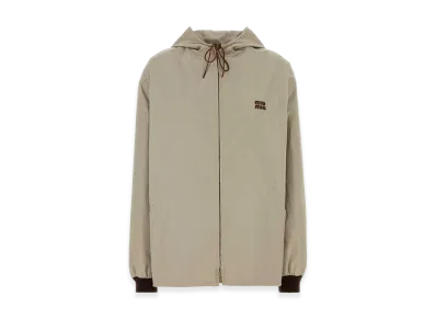 MIU MIU Women's Lightweight Cotton Panama Jacket "Beige"