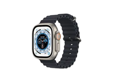 Apple Watch Ultra (GPS + Cellular Model) 49mm Titanium Case Midnight Ocean Band "Blue" MQFK3JA