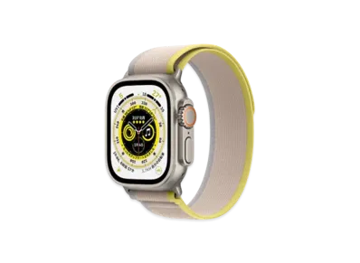 Apple Watch Ultra (GPS + Cellular Model) 49mm Titanium Case Yellow/Beige Trail Loop M/L "Yellow" MQFU3JA