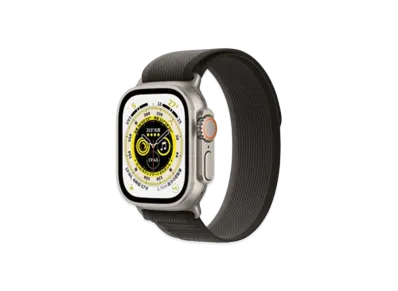 Apple Watch Ultra (GPS + Cellular Model) 49mm Titanium Case Black/Gray Trail Loop S/M "Black" MQFW3JA