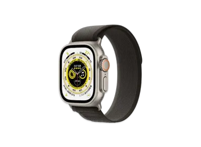 Apple Watch Ultra (GPS + Cellular Model) 49mm Titanium Case Black/Gray Trail Loop M/L "Black" MQFX3JA