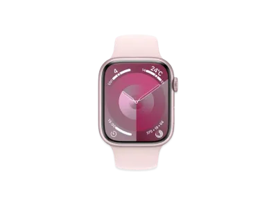 Apple Watch Series 9 (GPS Model) 45mm Pink Aluminiumcase Light Pink Sportsband (M/L) "Pink" MR9H3J/A