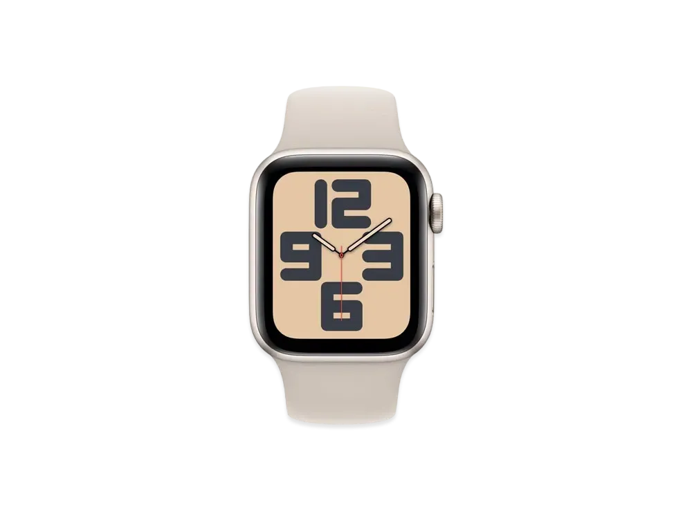 Apple Watch SE (GPS Model) 40mm Starlight Aluminiumcase Starlight Sportsband (M/L) "Silver" MR9V3J/A
