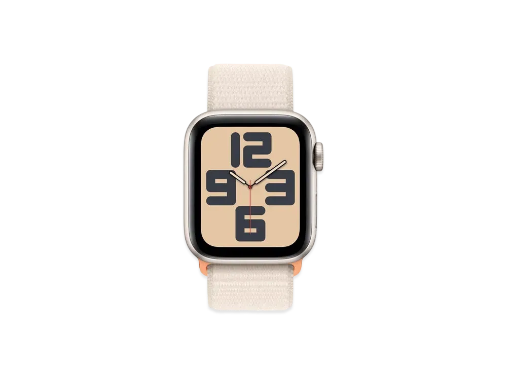 Apple Watch SE (GPS Model) 40mm Starlight Aluminiumcase Starlight Sports Loop "Silver" MR9W3J/A