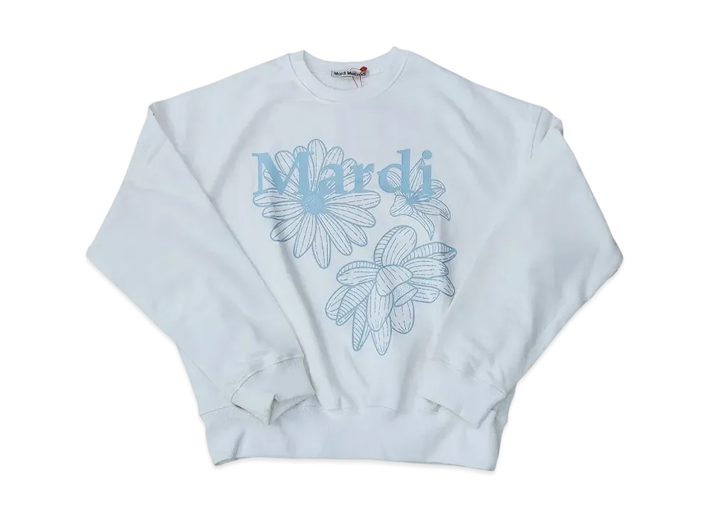 Mardi Mercredi Sweatshirt Triple Flower "White Sky"