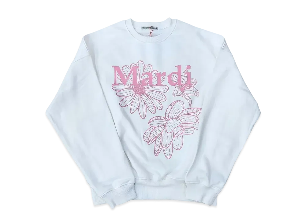 Mardi Mercredi Sweatshirt Triple Flower "White Pink"