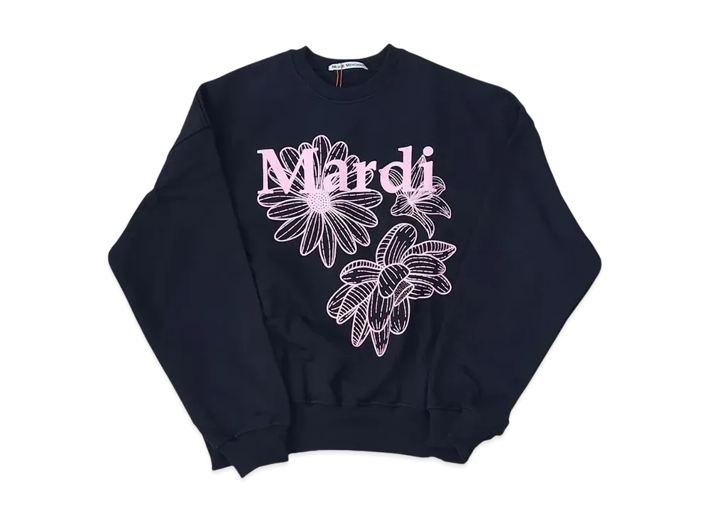 Mardi Mercredi Sweatshirt Triple Flower "Black Pink"