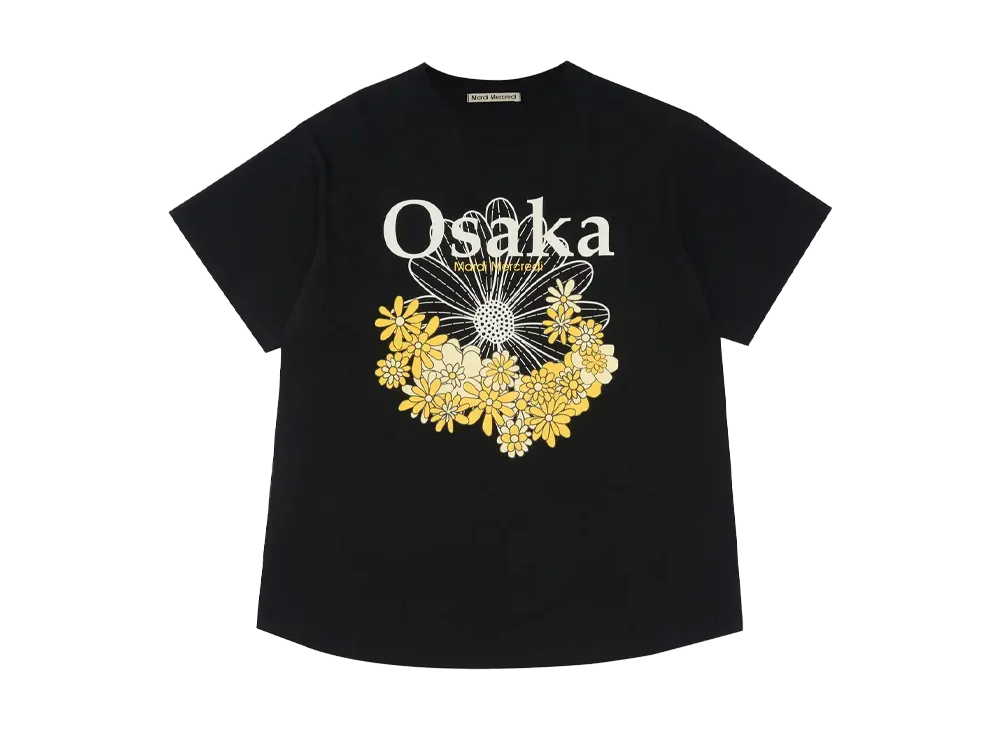 Mardi Mercredi Tshirt Flower Osaka New Blossom "Black"