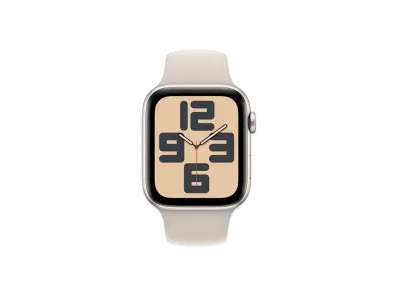 Apple Watch SE (GPS Model) 44mm Starlight Aluminiumcase Starlight Sportsband (S/M) "Silver" MRE43J/A