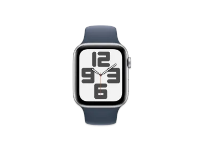 Apple Watch SE (GPS Model) 44mm Silver Aluminiumcase Storm Blue Sportsband (S/M) "Blue" MREC3J/A