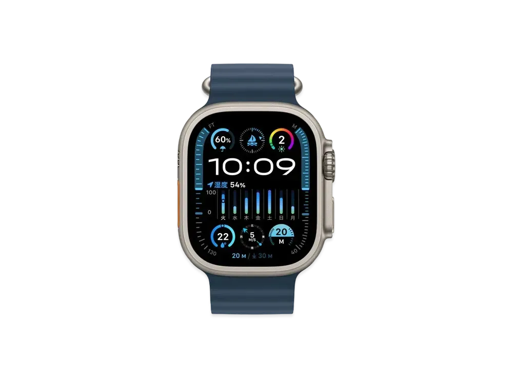 Apple Watch Ultra 2 (GPS + Cellular Model) 49mm Titaniumcase Blue Ocean Band "Blue" MREG3J/A
