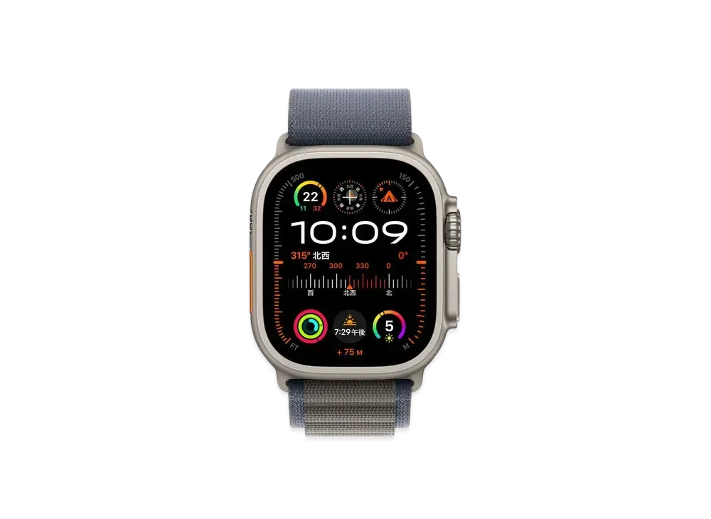 Apple Watch Ultra 2 (GPS + Cellular Model) 49mm Titaniumcase Blue Alpine Loop L "Blue" MREQ3J/A