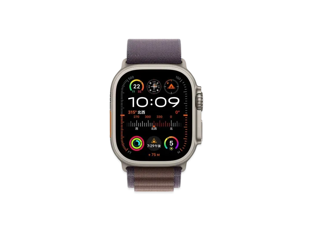 Apple Watch Ultra 2 (GPS + Cellular Model) 49mm Titaniumcase Indigo Alpine Loop S "Purple" MRER3J/A