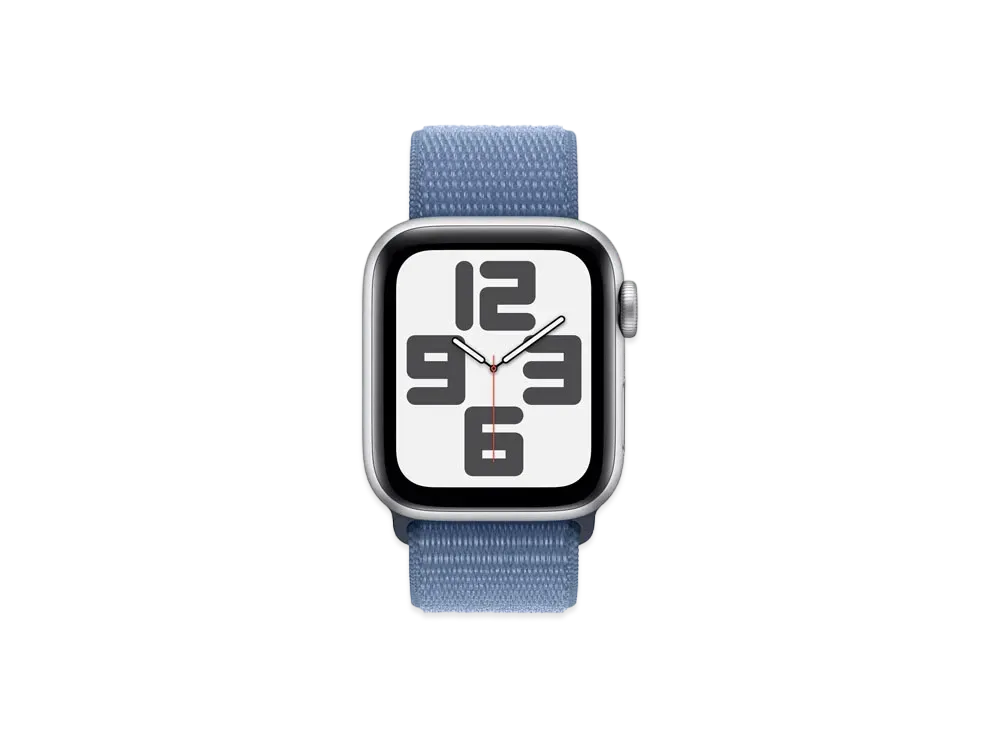 Apple Watch SE (GPS + Cellular Model) 40mm Silver Aluminiumcase Winter Blue Sports Loop "Blue" MRGQ3J/A