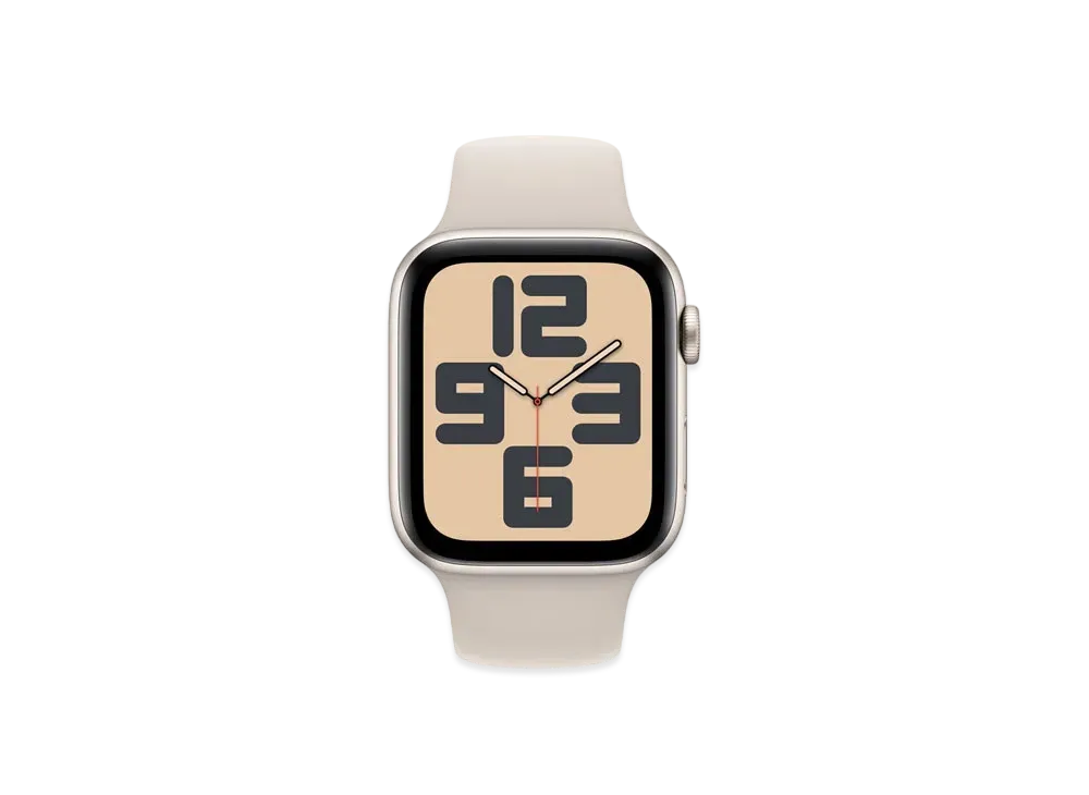 Apple Watch SE (GPS + Cellular Model) 44mm Starlight Aluminiumcase Starlight Sportsband (M/L) "Silver" MRGX3J/A