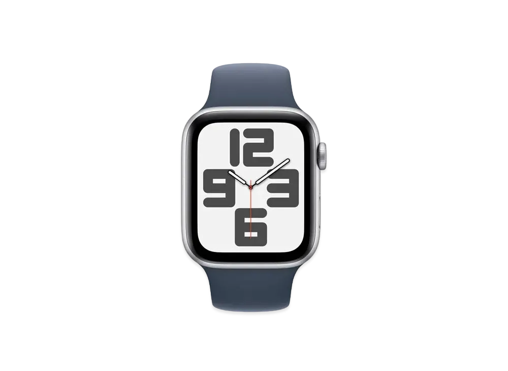 Apple Watch SE (GPS + Cellular Model) 44mm Silver Aluminiumcase Storm Blue Sportsband (M/L) "Blue" MRHF3J/A