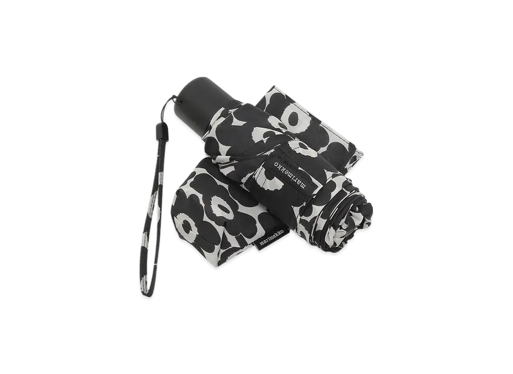 Marimekko Mini Manual Nano Unikko Umbrella "White Black"