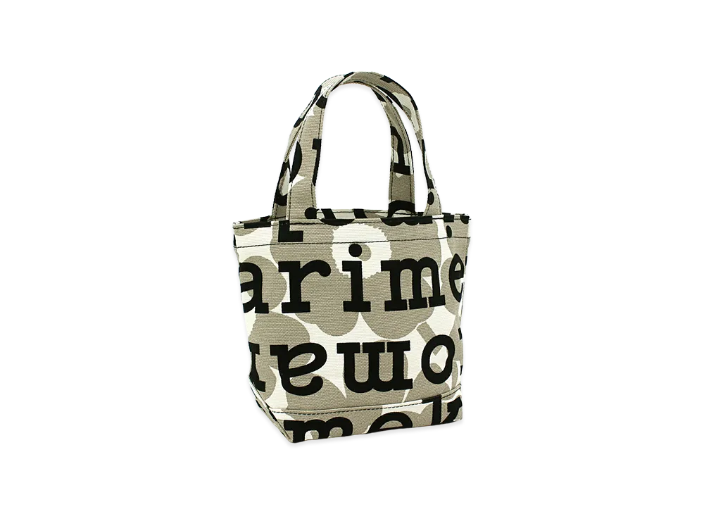 Marimekko Women's Kioski Tote Bag Pieni Ahkera Unikko Logo "Beige/Black"