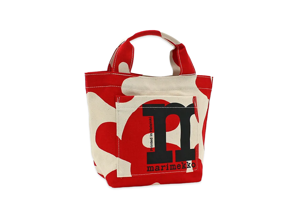 Marimekko Women's Tote Bag Mono Mini Tote Pulloposti "Red/Beige"