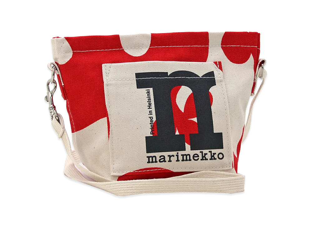 Marimekko Women's Shoulder Bag Mono Mini Crossbody Pulloposti "Cotton/Red"