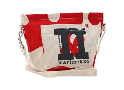 Marimekko Women's Shoulder Bag Mono Mini Crossbody Pulloposti "Cotton/Red"