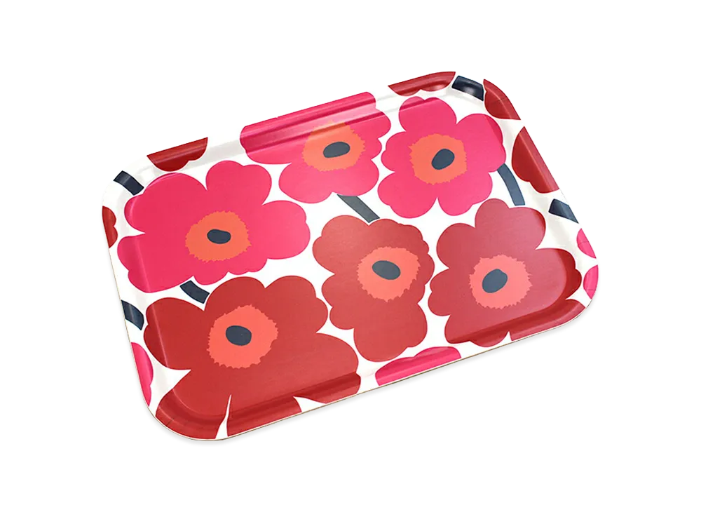 Marimekko Mini Unikko Cutlery Tray Plate "Red/White"