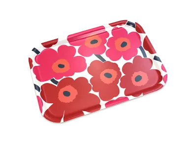 Marimekko Mini Unikko Cutlery Tray Plate "Red/White"