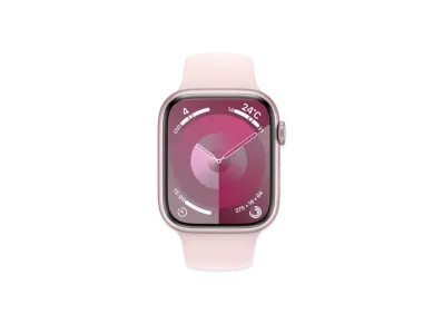 Apple Watch Series 9 (GPS + Cellular Model) 45mm Pink Aluminiumcase Light Pink Sportsband (S/M) "Pink" MRMK3J/A