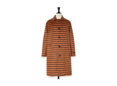 MARNI Border Mohair Soutien Collar Coat "Orange"
