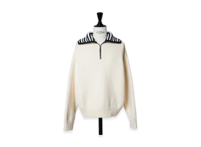 MARNI Half Zip Turtleneck Knit "White"