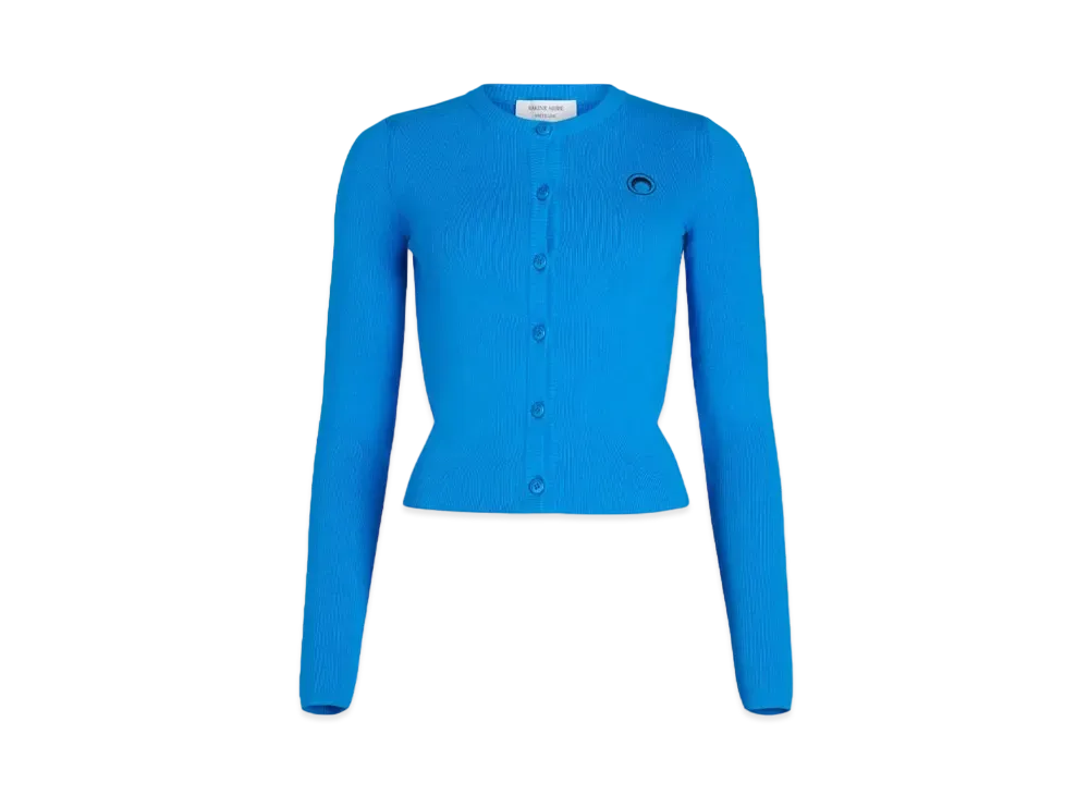 Marine Serre Core Knit Cardigan "Blue"