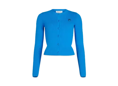 Marine Serre Core Knit Cardigan "Blue"